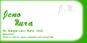 jeno mura business card